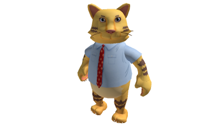 Blue Collar Cat Character