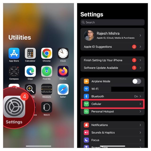 Cellular Data Settings on iOS
