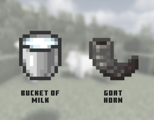 Milk and Horn in Minecraft