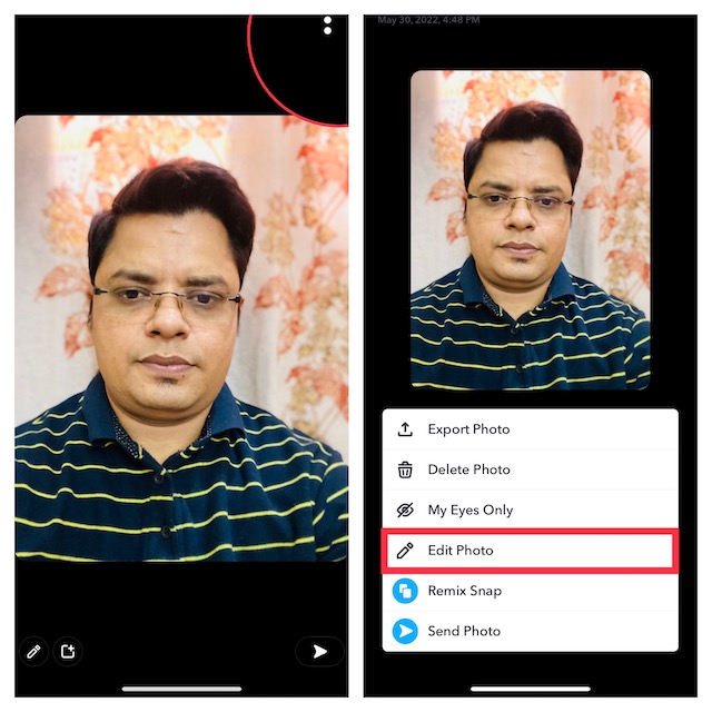 Edit your snap in Snapchat