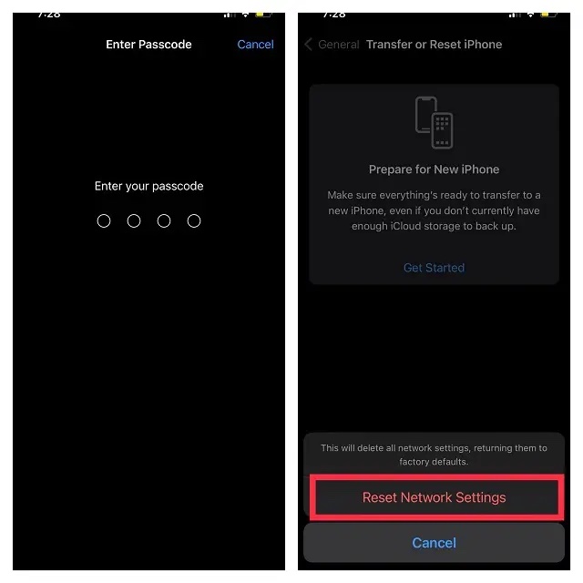 Reset Network Settings on iOS and iPadOS