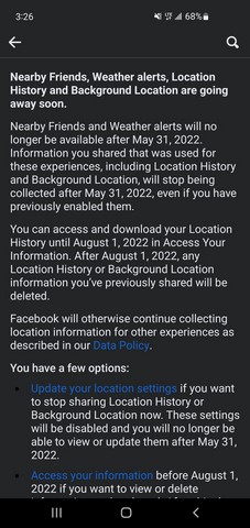 Facebook vai descontinuar amigos próximos e outros recursos baseados em localização em breve 1 Facebook vai descontinuar amigos próximos, alertas meteorológicos e outros recursos de localização em breve