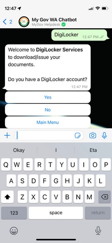 digilocker mygov chatbot on whatsapp