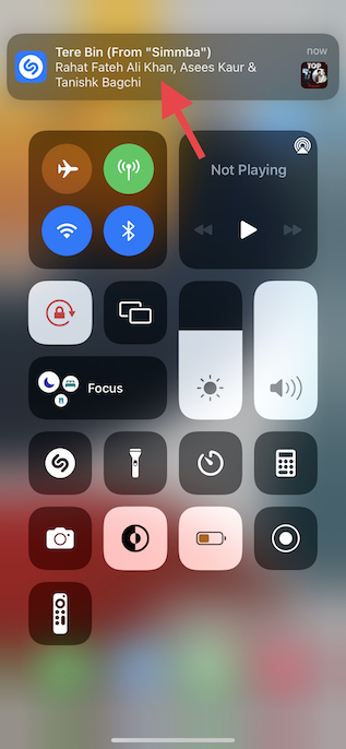 Identify songs using Shazam from control center on iPhone and iPad