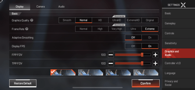 Apex Legends Mobile - FPS settings