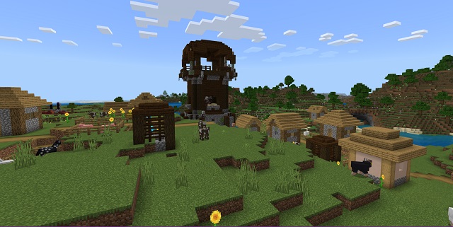 การสังหารหมู่ในหมู่บ้าน - Minecraft ที่ดีที่สุด 1.19 เมล็ดพื้นหิน