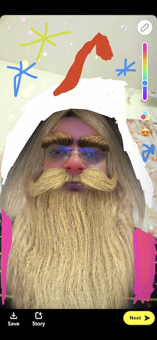 Santa Snapchat drawing