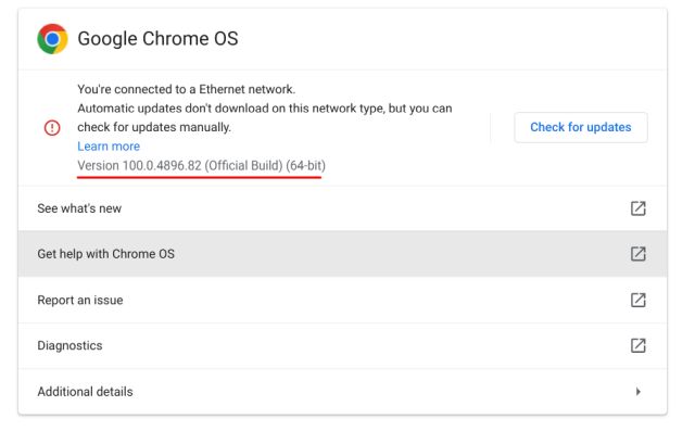 fazer downgrade do chromebook