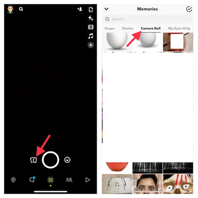 Take a snap in Snapchat on iPhone and Android