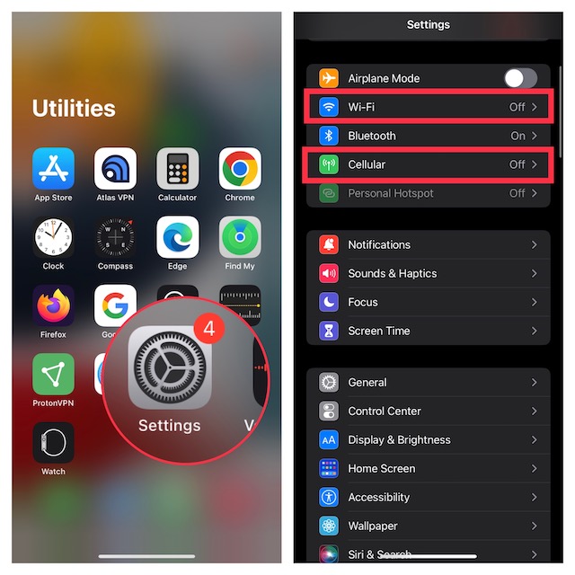 Turn Wi-Fi and Cellular On or Off on iPhone