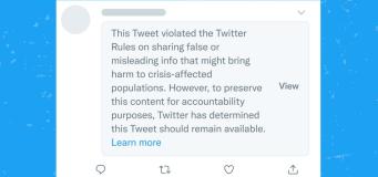 Twitter New Crisis Misinformation Policy announced