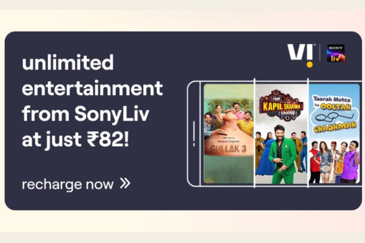 Vodafone Idea Launches a New Rs 82 Prepaid Plan with SonyLIV Premium Subscription