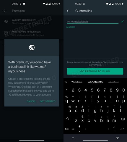 WhatsApp em breve permitirá que empresas criem links personalizados em seu plano de assinatura premium