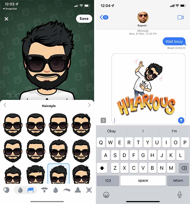 bitmoji sticker and emoji app iphone android