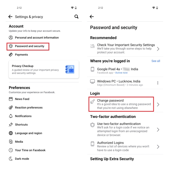 Facebook Password Change: How to Change your Facebook Profile
