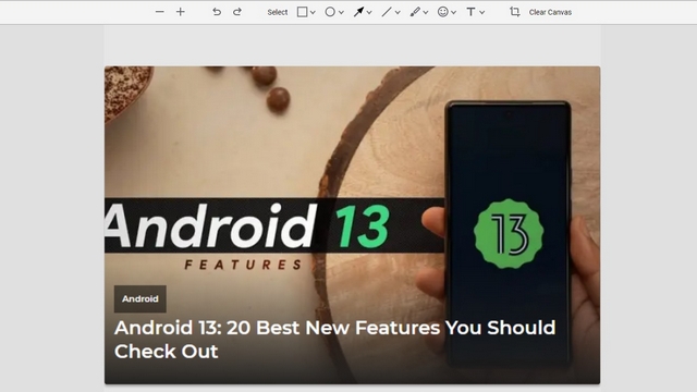 Como ativar o editor de captura de tela no Google Chrome (2022) 5 interface do editor de imagens do Chrome
