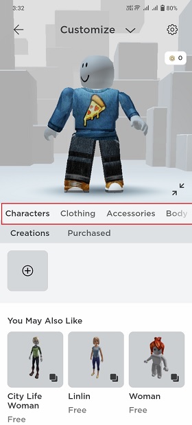customize various elements of roblox character