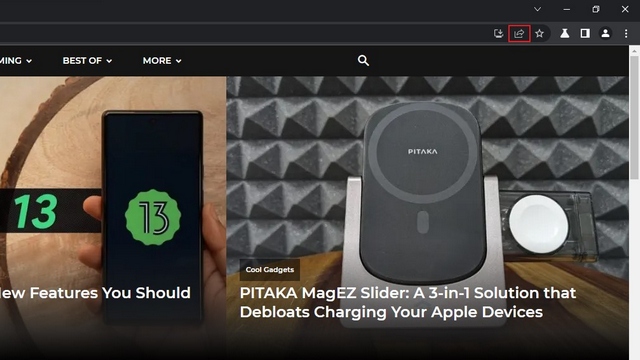 Como ativar o editor de captura de tela no Google Chrome (2022) 2 expandir a ferramenta de compartilhamento do chrome