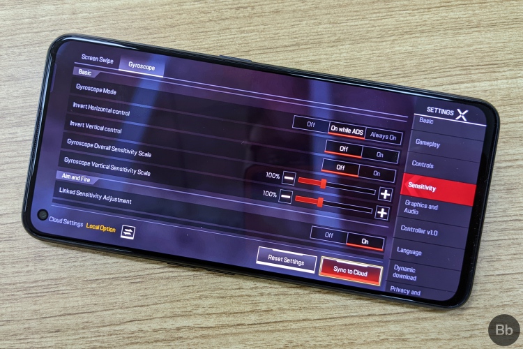 how to enable or disable gyroscope in apex legends mobile