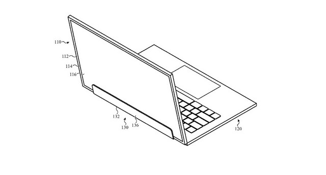 Patentes da Apple e acessório de teclado para iPad para torná-lo mais parecido com um Mac 2 Patentes da Apple e acessório de teclado para iPad com slot dedicado para caneta, tela tipo Touch Bar