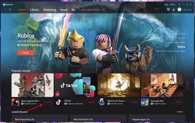 install apex mobile on PC - gameloop