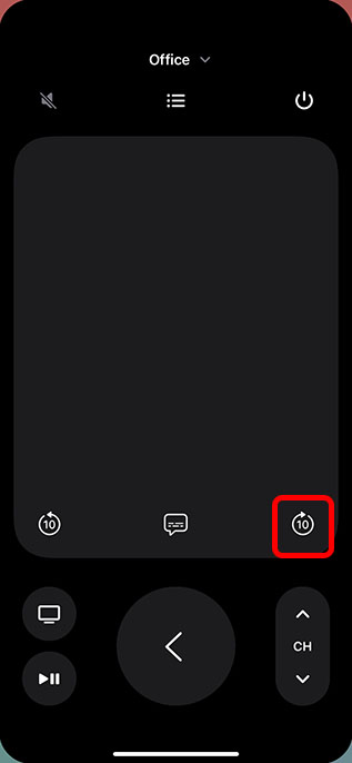 move forward 10 seconds iphone apple tv remote