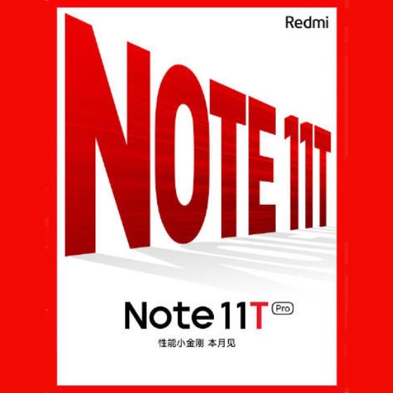 teaser de lançamento da série redmi note 11t