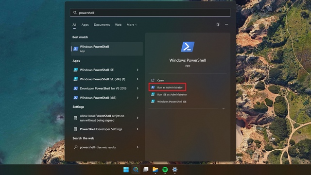 run powershell as admin to create guest account in Windows 11