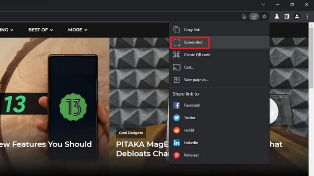 Como ativar o editor de captura de tela no Google Chrome (2022) 3 captura de tela usando chrome