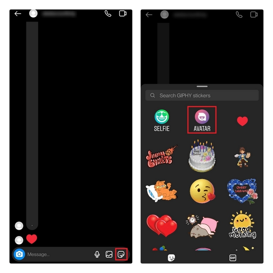Como fazer e usar um avatar do Instagram em 2022 (Guia) 6 enviar avatar do instagram em DM