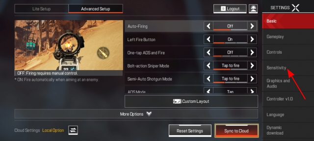 How to Enable or Disable Gyroscope in Apex Legends Mobile
