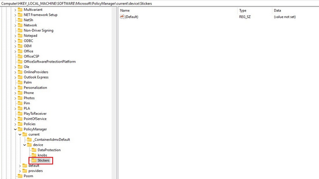Como ativar e usar adesivos da área de trabalho no Windows 11 (2022) 2 chave de adesivos no editor de registro
