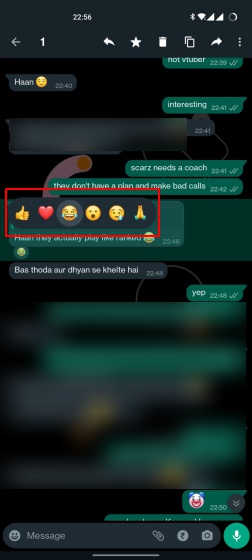 How To React To Whatsapp Messages With Emoji