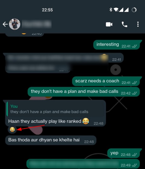 How to React to WhatsApp Messages with Emoji