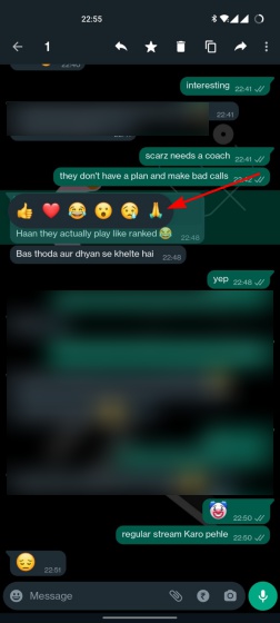 How to React to WhatsApp Messages with Emoji