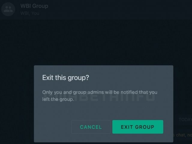 whatsapp introduz capacidade de sair silenciosamente de grupos