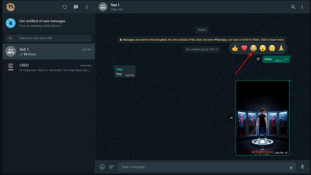 How to React to WhatsApp Messages with Emoji