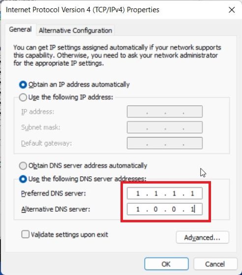 Cloudflare Dns Windows 11