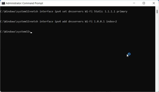 Change DNS Settings in Windows 11 From Command Prompt (CMD)