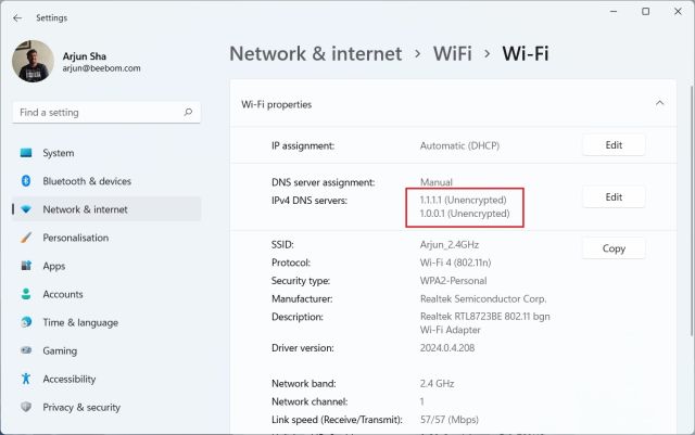 Change DNS Settings in Windows 11 From Command Prompt (CMD)
