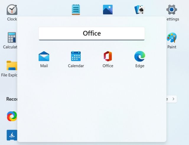 Create Application Folders in Windows 11 (2022) Start Menu