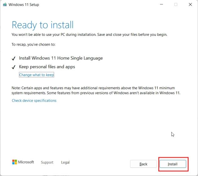 Upgrade to Windows 11 22H2 From ISO Image