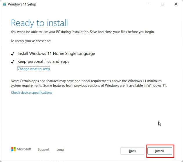 Mise À Niveau Vers Windows 11 22H2 À Partir D'Une Image Iso