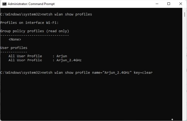 Suchen Sie Das Wi-Fi-Passwort In Windows 11 Mit Der Eingabeaufforderung (Cmd) Oder Powershell