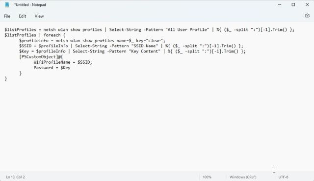 Siehe Wlan-Passwörter Aller Gespeicherten Netzwerke In Windows 11 Mit Powershell