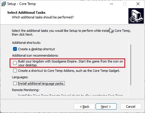 Surveiller la température du processeur dans Windows 11 avec Core Temp