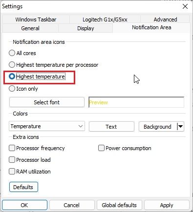 مراقبة درجة حرارة وحدة المعالجة المركزية في نظام التشغيل Windows 11 باستخدام Core Temp