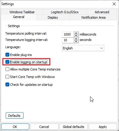 Surveiller la température du processeur dans Windows 11 avec Core Temp