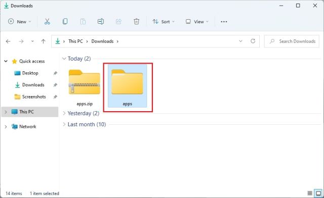 1. I file di decomposizione in Windows 11 utilizzando File Explorer