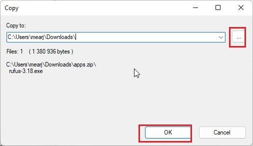 2. Décompressez Les Fichiers Dans Windows 11 À L'Aide De 7-Zip